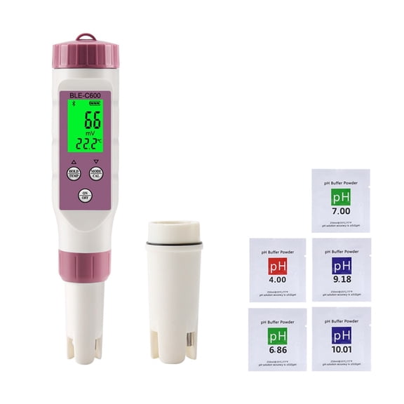 7 In 1 Temp ORP EC TDS Salinity S.G PH Meter Online Blue Tooth Water Quality Tester APP Control For Drinking Laboratory Aquarium ,Accurate - PURPLE_REPLACE PROBE SET