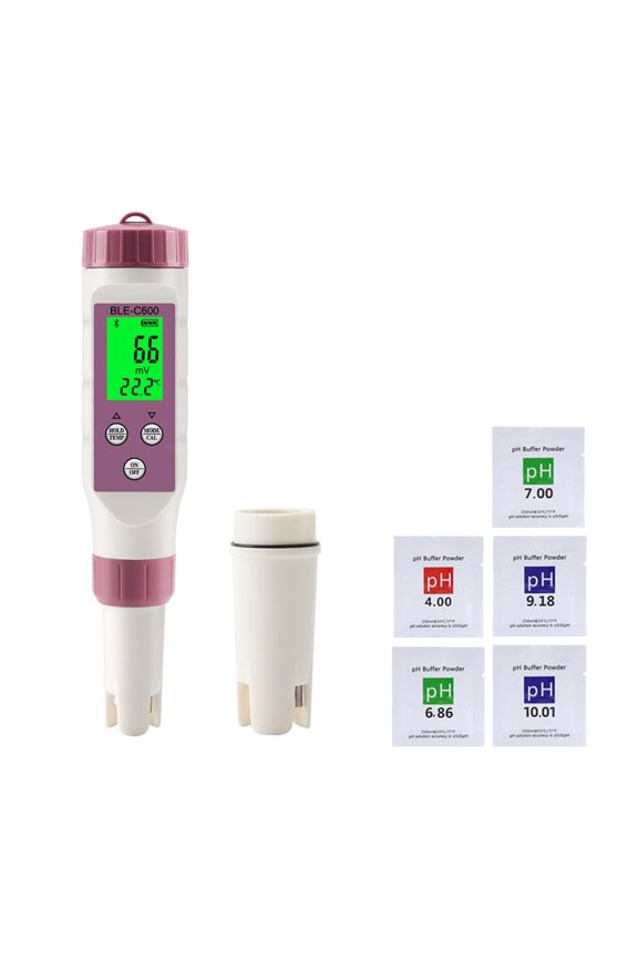7 In 1 Temp ORP EC TDS Salinity S.G PH Meter Online Blue Tooth Water Quality Tester APP Control For Drinking Laboratory Aquarium ,Accurate - PURPLE_REPLACE PROBE SET