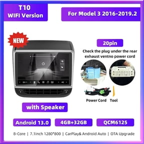 7.1 inch Screen For Tesla Model 3 Y Rear Display Panel Android 13 Qualcomm chip Air Conditioner Control Multimedia Player