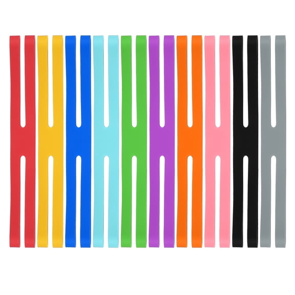 7.1 x 0.8 Inch 10 Pcs Silicone Elastic Rubber Wrapping Bands, Multi-Colors