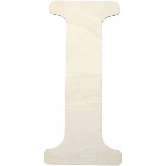 7.1 x 15.6 Inch Wooden Letter Cut Outs Wood Alphabet Letters Large I Words Blank MDF White Unfinished Paintable Board Piece Sign