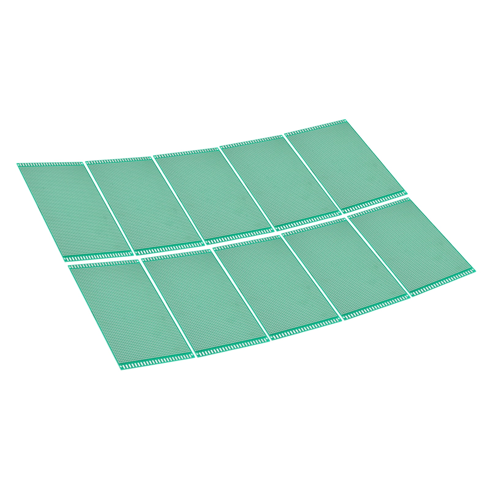 7.1" x 4.7" PCB Board Circuit, 12 Pcs Single Sided Prototype Solder Boards for Soldering and Electronic Project Circuit Boards Solderable Breadboard, Green