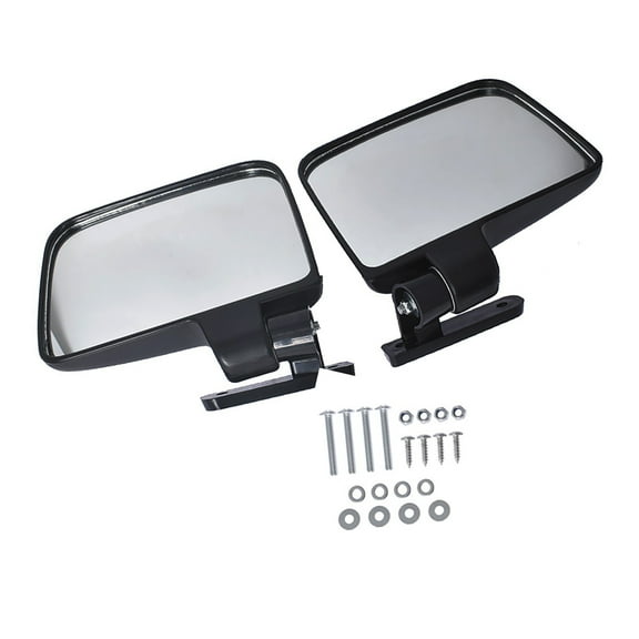 7.1" x 5.5" Folding Side View Mirrors HW9008 Universal for Yamaha EZGO Star Golf Cart Club Car Zone Cart