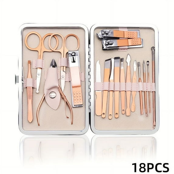 7/10/12/15/18 In 1 Stainless Steel Nail Clipper Pedicure& Manicure Set - All Purpose Set For Nails Daily And Salon !