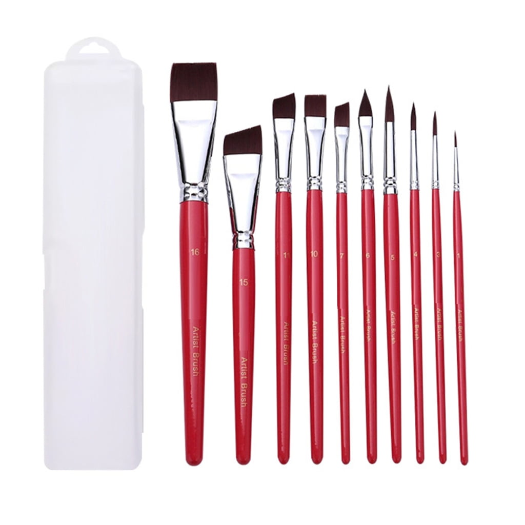 7/10/17 Pcs Acrylic Paint Brush Watercolor Painting Brushes Artist Paint Brushes