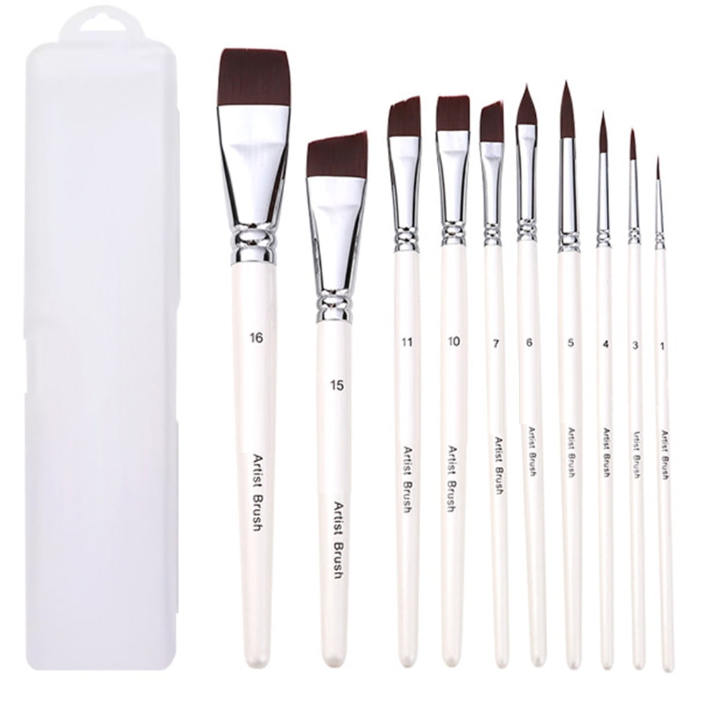 7/10/17 Pcs Acrylic Paint Brush Watercolor Painting Brushes Artist Paint Brushes