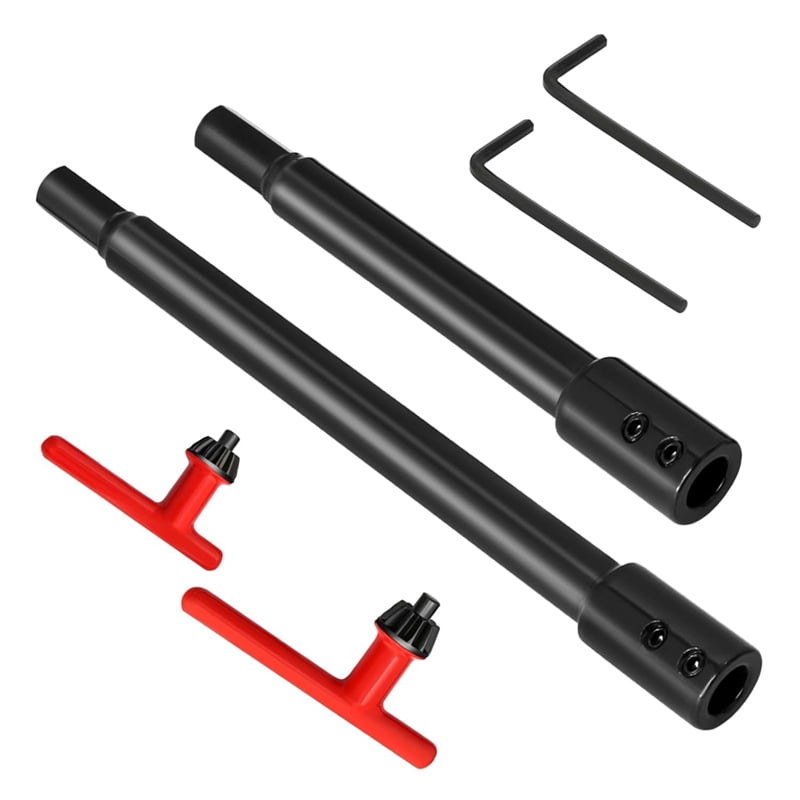 10-Inch Alloy Steel Forstner Bit Extension – Fits 3/8" Shanks, Adds 8" Depth, With Wrench & Nuts