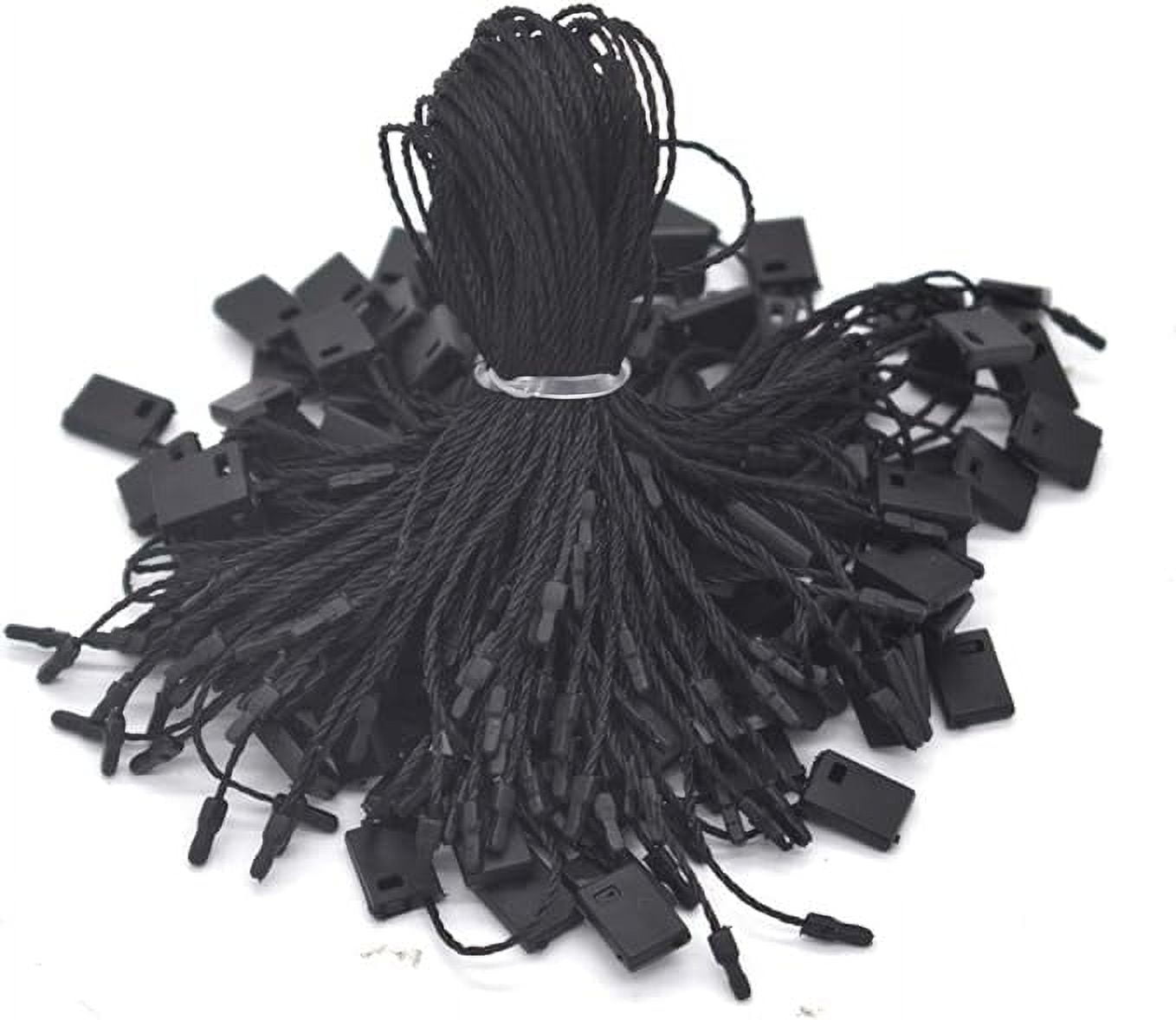 7" 1000 Pcs Hang Tag Nylon Black String Snap Lock Pin Loop Fastener