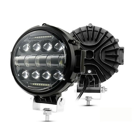 7" 100W Round LED Work Light Offroad LED Work Light Bar White DRL Light Flood Spot Beam For SUV ATV Tractor Truck Boat LED Light ,Light Your Way Forward