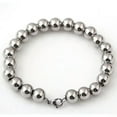 thumbnail image 1 of 7-11" 6/8/10mm Men/Women'​s Handmade Silver Gold Beads Stainless steel Bracelet, 1 of 4