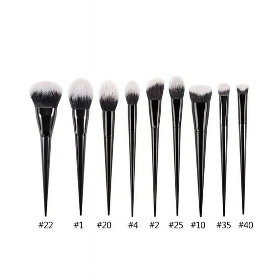 7/11pcs K Makeup brushes Powder Contour Foundation Make up brush Flame Blusher Eyeshadow Detail Eye Crease Plastic Handle synthe (9pcs 2)