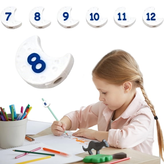 7-12 Cute Colorful Digit Pencil Caps Portable Identifying Pencil Marker Features
