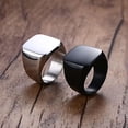 thumbnail image 1 of 7-12 Size 316L Stainless Steel Fashion Jewelry Woman&Men Wedding Ring Gifts Punk,Black/White, 1 of 10