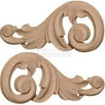 thumbnail image 1 of 7.12 in. W x 3.12 in. H x .62 in. D Each Side Small Swaying Scrolls Pair, Cherry, 1 of 1