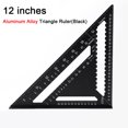 7/12 inch Triangle Ruler Square Angle Protractor Aluminum Alloy Right