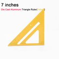 7/12 inch Triangle Ruler Square Angle Protractor Aluminum Alloy Right