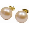 thumbnail image 2 of Vintage Genuine Natural Pink Akoya Cultured Pearl Necklace & Earrings Set - 14-48" Yellow Gold Plated 2 of 4