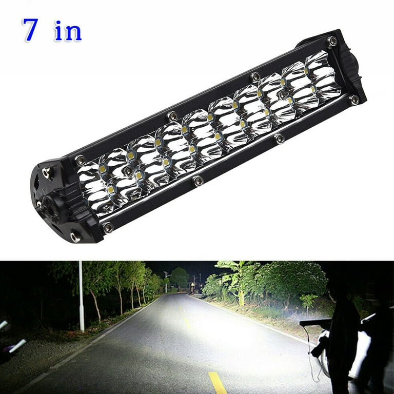 7/13/20 Inch 2-Row Slim LED Work Light Bar Flood Spot Car Off-road