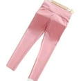 thumbnail image 1 of GYRATEDREAM Kid Girls High Waist Yoga Pant Children Soft Solid Color Elastic Waist Lightweight Breathable Long Shark Leggings for 7-13 Years, 1 of 4