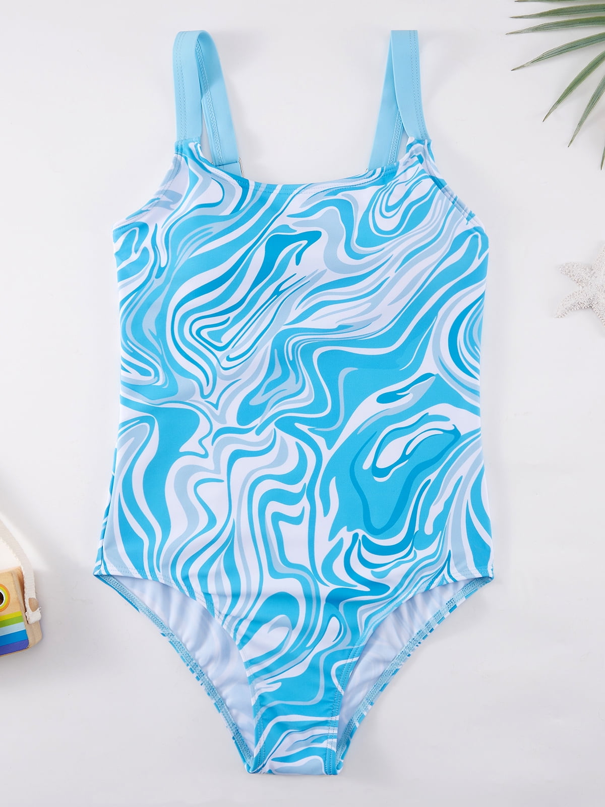 713T Girls One Piece Swimsuits, Esho Big Girls Summer Tie Dye Bathing