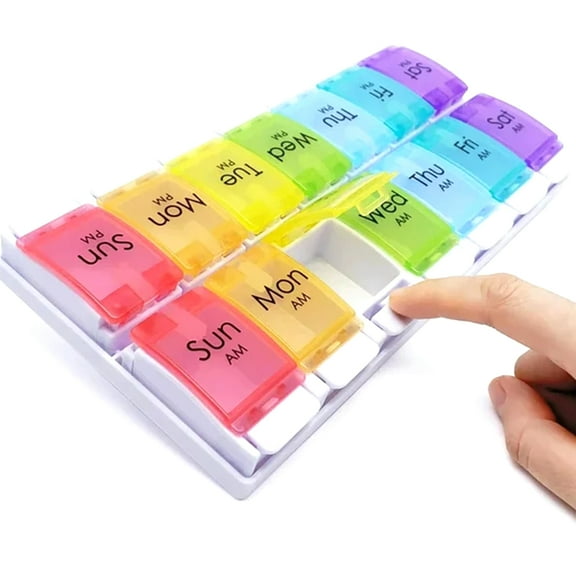 7/14/28 Days Pill Medicine Box Weekly Monthly Tablet Holder Storage Organizer Container Case Pill Box Splitters