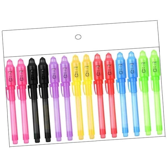 7/14 Pcs Invisible Inks Pen Spies Pen with Light for Secret Messages Detective Game and Classroom Treasure Hunts