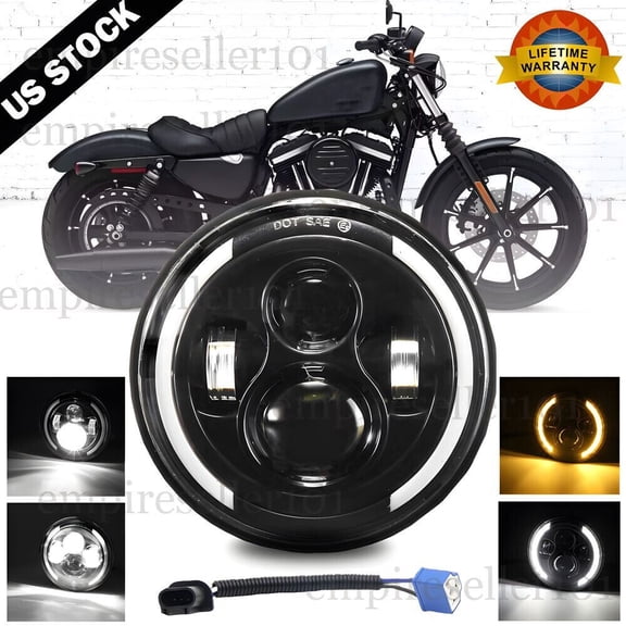7" 140W LED Headlight Projector Fit Honda Shadow VT VT1100 VT750 VT600 VF750