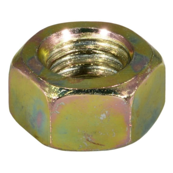 7/16"-14 Zinc Plated Steel Coarse Thread Left Hand Hex Nuts (12 pcs.)