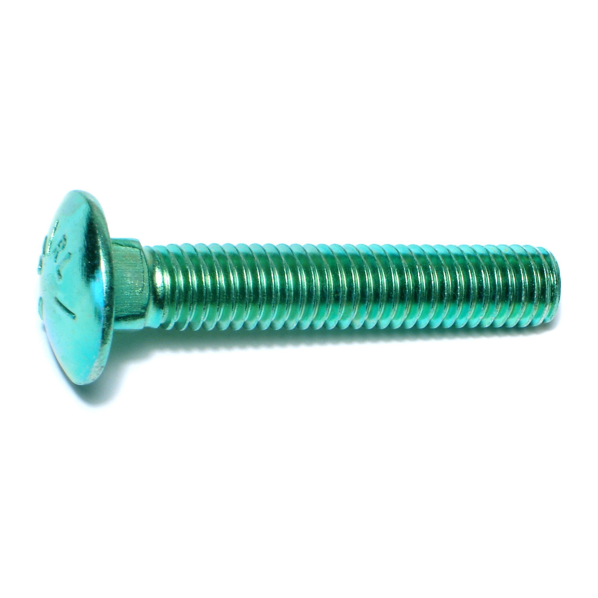 7/16"-14 x 2-1/2" Green Rinsed Zinc Grade 5 Carriage Bolts (42 pcs.)