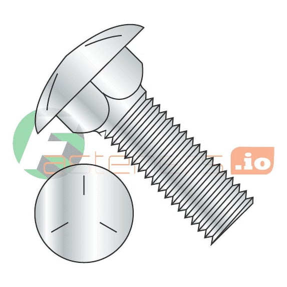 7/16-14 x 2 3/4" Carriage Bolts / Full Thread / Grade 5 / Zinc (Quantity: 275 pcs)