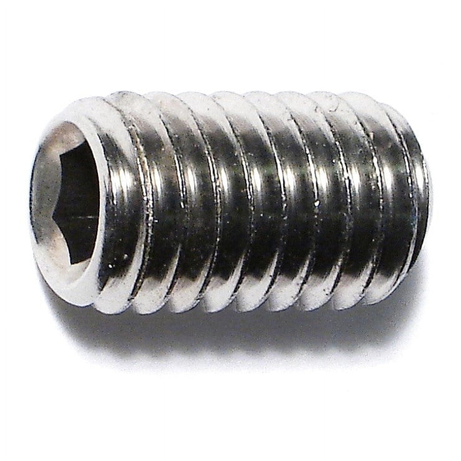 7/16"-14 x 3/4" 18-8 Stainless Hex Socket Headless Set Screws (6 pcs.)