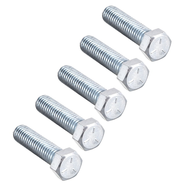 7-16-14x1-3-4-hex-bolts-grade-5-unc-carbon-steel-silver-5-pack
