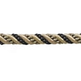 thumbnail image 1 of 7/16" (1cm) Large Decorative Rope Cord Trim # 716I2NL,, Tan Beige Black #4363 (Pure Black, Tan Beige, Light Beige) 10 Yards (30 ft/9.5m), 1 of 1