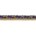thumbnail image 1 of 7/16" (1cm) Large Shiny Decorative Decorative Twisted Rope Cord with Lip | Cord Trim # 0716BL,, Navy Beige Blue #5817 (Navy Blue, Royal Blue, Golden Beige) 9 Yards (27 ft/8m), 1 of 1