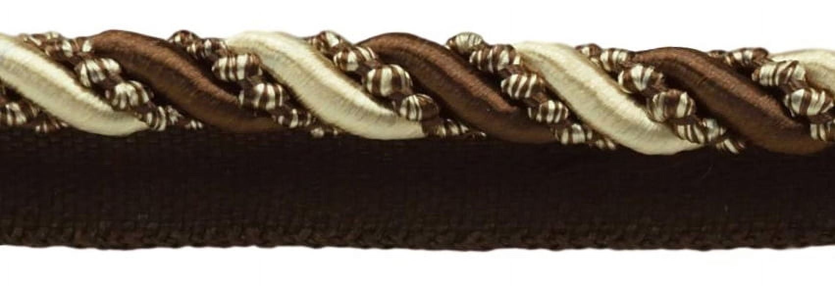 DecoPro Noblesse Cordoncino Decorativo Con Labbro (Flangia) – 6 Mm, Colore Nero/Grigio Argento, Venduto Al Metro (0,9m – 91 Cm), Stile 0416H - 2
