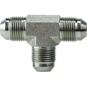 7/16-20 JIC Union Tee, Shapes Steel 37 Degree JIC Flare, Hydraulics