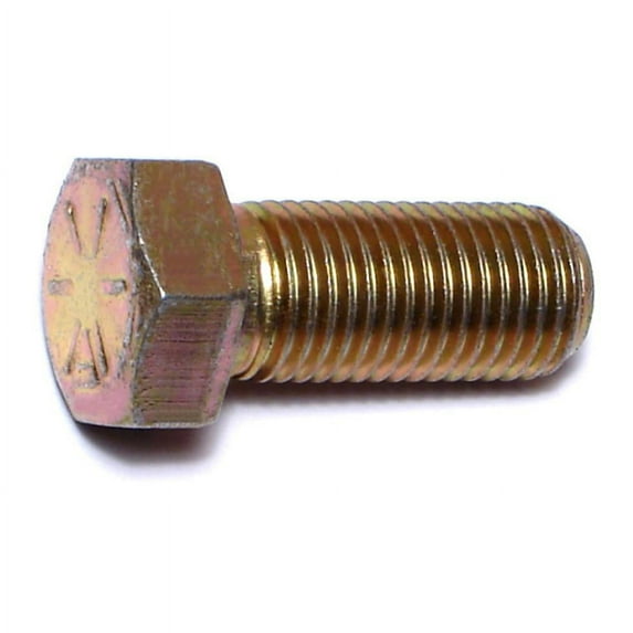 7/16"-20 x 1" Zinc Plated Grade 8 Steel Fine Thread Hex Cap Screws (14 pcs.)