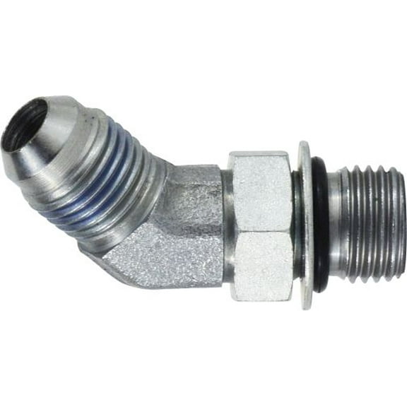 7/16-20X7/16-20 MJIC x M ORB 45 Elb Conn, Steel SAE O-Ring Fittings, Hydraulics