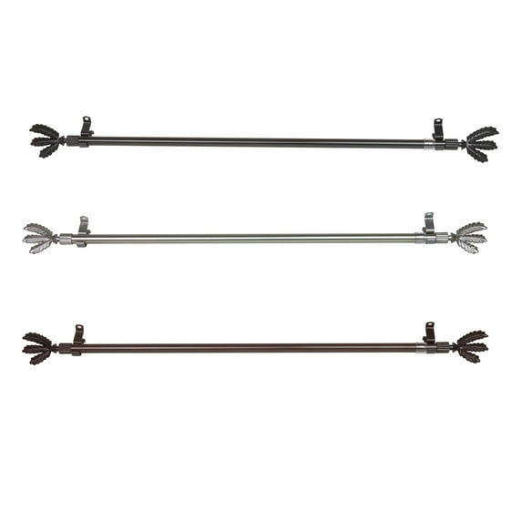 7/16" Adjustable Café rod 28-48 inch - Satin Nickel,(CF08-28-5)