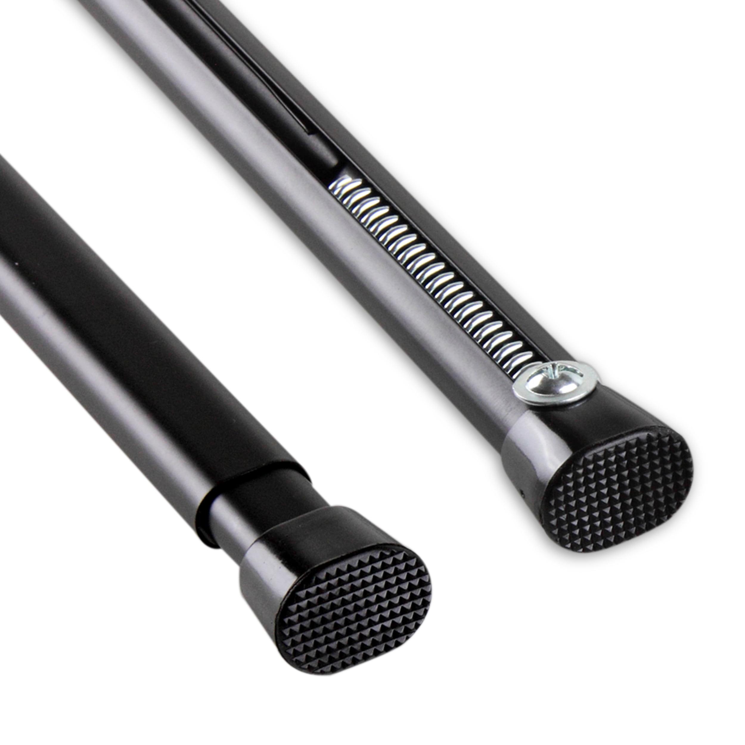 7/16" Dia Adjustable 22" to 36" Oval Spring Tension Rod Black