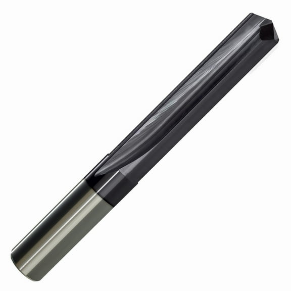 7/16" Diameter Straight Flute Carbide JL Drill, 140 Split Point, AlTiN Coated, 2.062" Flute, 3.43" Long