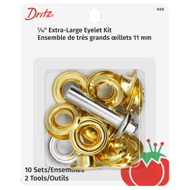 Dritz 7/16" Extra-Large Eyelets & Tools includes 10 sets and 2 tools