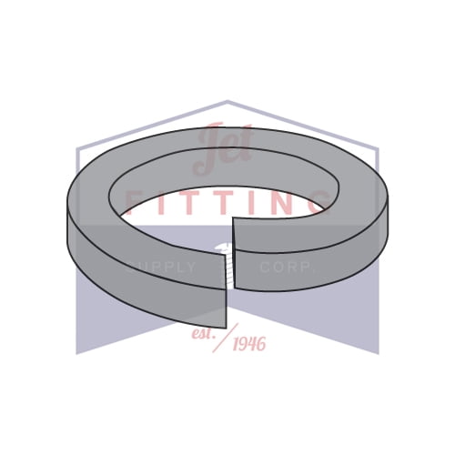7/16" High Collar Split Lock Washers | Steel | Plain (Quantity: 5000)