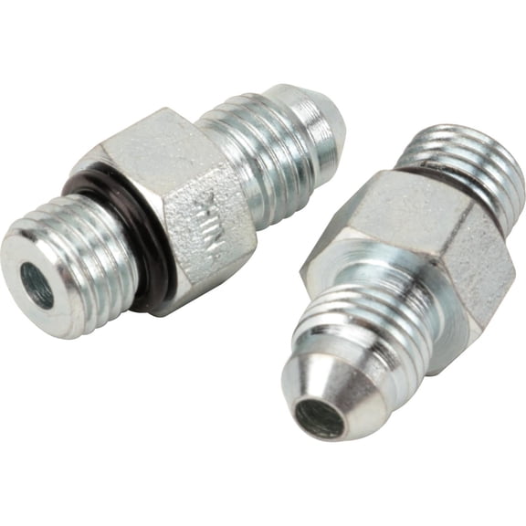 Speedway Motors Steel -4 AN Male to 7/16 Inch IFM O-Ring Bulkhead Adapter Zinc Plated Universal Line Connector for Firewall and Frame Mounting