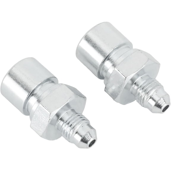 Speedway Motors 7/16-24 Female to -3 AN Male Brake Line Adapter Steel Zinc Plated Inverted Flare to AN3 Fitting for Frame Mount Brake Line Connection Pair