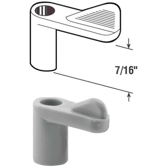 7/16 in. Screen Clips with Screws, Gray Plastic (12-pack)