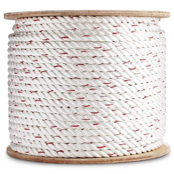 7/16 inch x 600 feet Twisted Poly Dacron Rope 3-strand Multipurpose Use