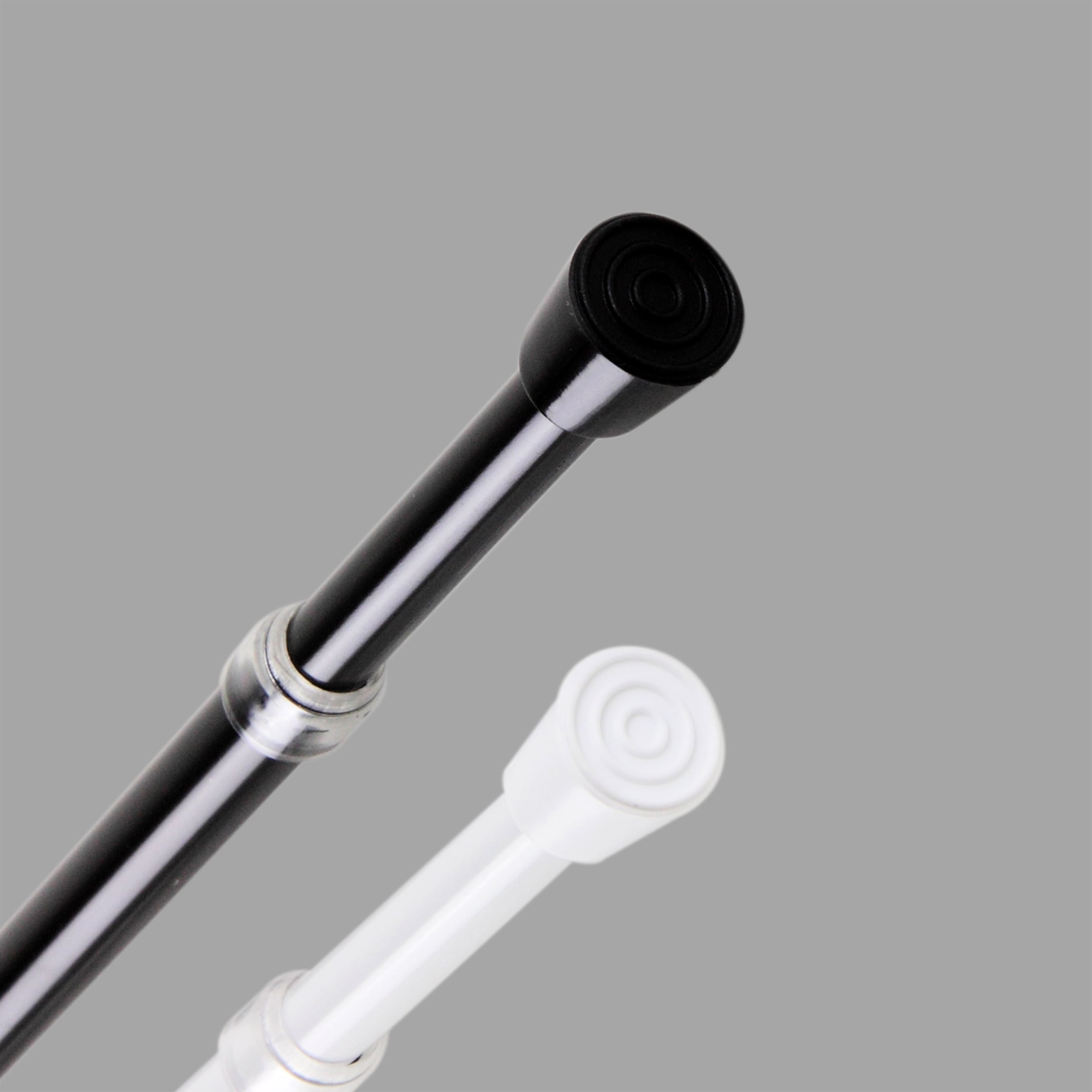 7/16Round Spring Tension Rod, White, 28-48