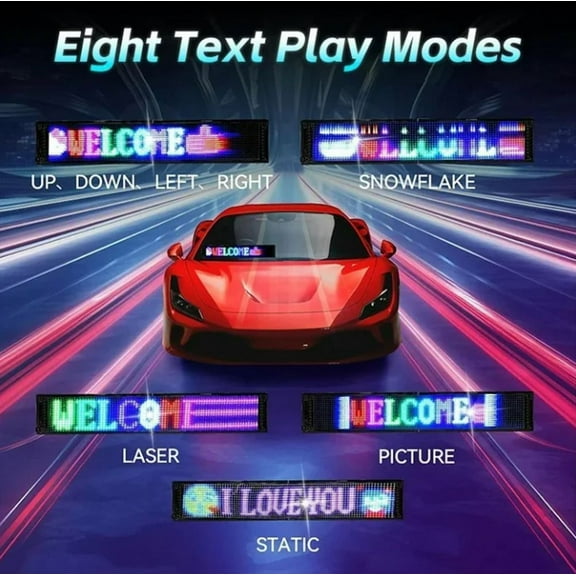 7*17.3cm Truck-specific Magic Eye LED screen truck headlights Truck dynamic advertising soft screen lights