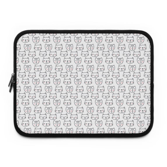 7”-17'' Cat Print Tablet Laptop Sleeve Case-MacBook-Chromebook-iPad-Dell